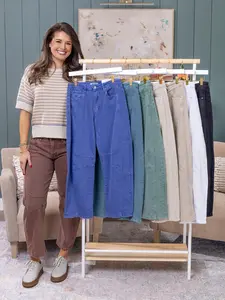 Zenana Barrel Leg Color Denim Pants | S-XL Zenana Barrel Leg Color Denim Pants | S-XL