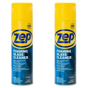 ZEP 19 oz. Foaming Glass Cleaner,foaming glass cleaner,ammonia-free,streak-free shine,no drips,anti-cling formula, windows, mirrors, glass doors, Plexiglas, tinted windows, fingerprint remover, smudge remover, grease remover, soil remover, dissolve grease