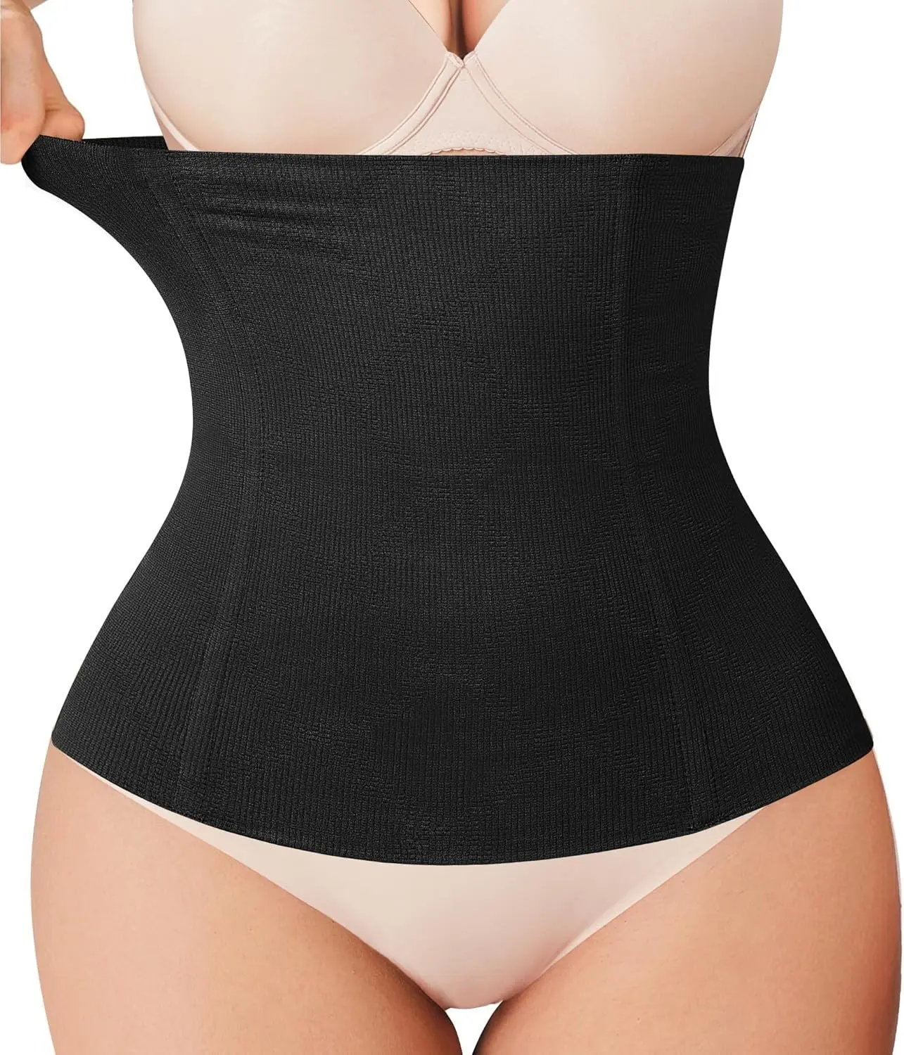Women's Waist Trainer Tummy Control Waist Cincher Slim Body Shaper | Shapewear tummy control has 4 flexible steel stays for back support; stretch fabric for a smooth, discreet fit under clothes.