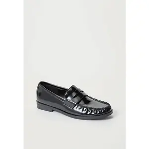 JUSTFAB Women's Round Toe Flat Loafers, Dressy All-Match Office Footwear for Work & Daily Commuting