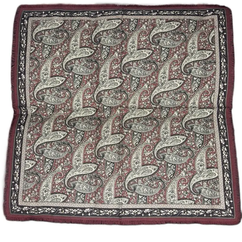 Luxury Silk Wool Scarf - Soft, Lightweight & Warm, Features Decorative Patterns scarves