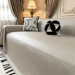 Luxury PU Leather Sofa Protector, Anti-Slip Durable Dustproof Pet-Friendly, All-Season Breathable, Multiple Sizes