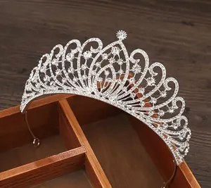 Silver Waves of Sparkle - Silver-toned Crown with Delicate Rhinestone Waves for Ages 8 and Up