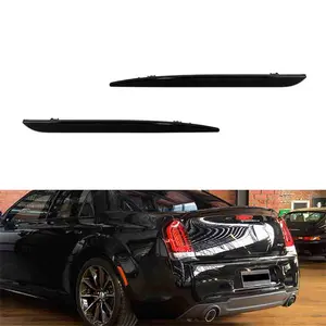 2PCS Smoked Lens Bumper Reflector Rear Light Covers Kit For Chrysler 300 2015 2016 2017 2018 2019 2020 2021 2022 Replace OEM 68213445AB, 68213444AB, CH1184104N, CH1185104N