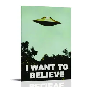 The X-Files - I Want to Believe-Maxi Poster Posters Music Album Cover Posters Canvas Wall Art High-Resolution Vintage Band & Artist Prints for Room