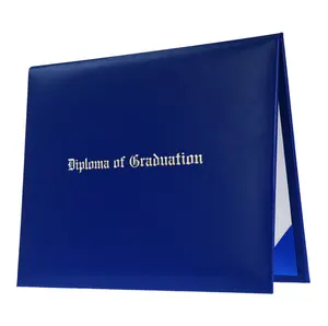 Royal Blue Imprinted Diploma Cover - High School Diploma Cover