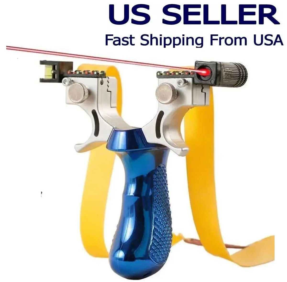 Hunting Professional Catapult Laser Slingshot with Rubber Aim Point Target for Precision Shooting
