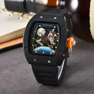 Fashionable and personalized men's watches, silicone quartz watches, men's moon watches