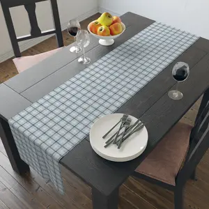 Classic Plaid Table Runner | Timeless Checkered Pattern | 16" x 72" Polyester Tablecloth with Hemmed Edges