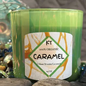 Caramel soy candle with crème brûlée scent