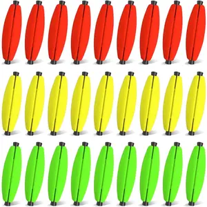 Peg Floats Slotted Fishing Floats for Catfish Fishing Cigar Foam Bobber for Santee Rig 1.5in 2in 2.5in 3in