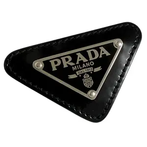 Pre-owned PRADA Patent Leather Small Leather Goods Enamel Leather Brooch