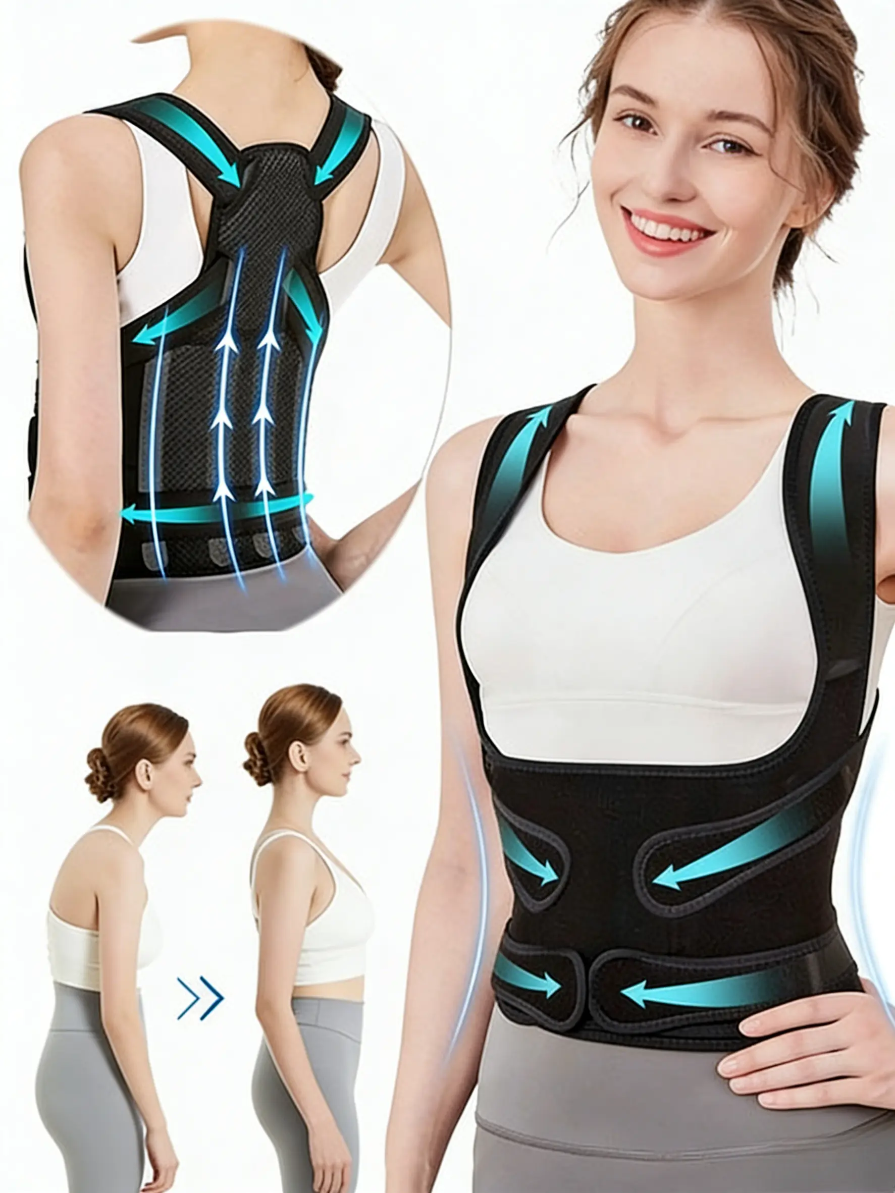 JointlyCreating Back Posture Corrector Belt Men Women Straightener Brace Support Orthopedic Vest