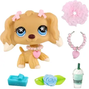 Mini Pet Shop Cocker Spaniel Party Gift Pack, Cute Accessories, Collectible Imagination, Birthday Christmas Halloween Gift