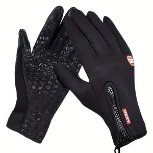 1 Pair of Winter Outdoor Unisex Thermal Gloves, Non-slip Piled Thickened Windproof Cycling Sports Touch Screen Gloves,Men's, Sports,Windproof, Touch Screen,Unisex Adult Multi-Sport Gloves