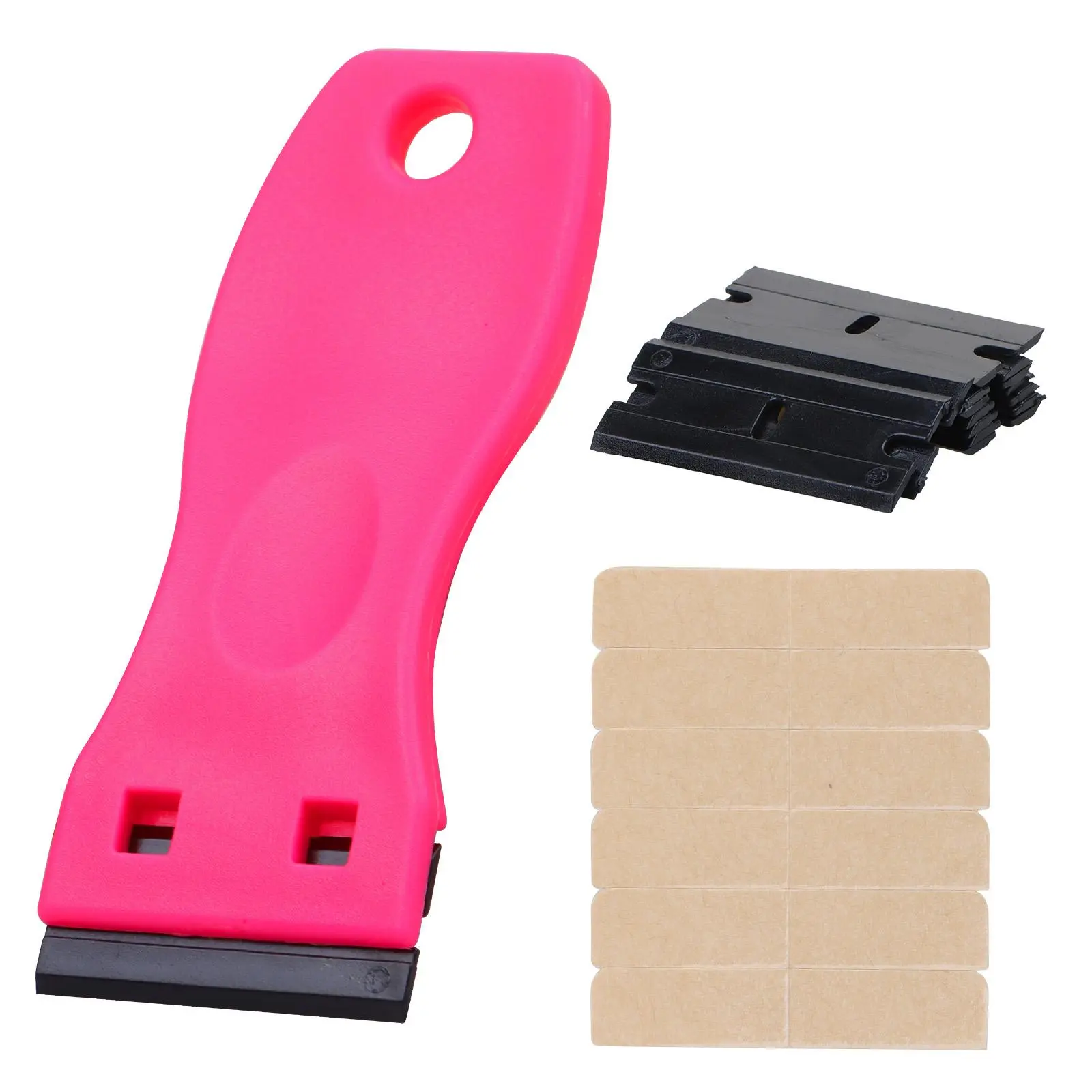 WENNALIFE Tape Remover Scraper Tool Razor Blade with 10 Replacement Blades & 6 Tape-Tabs Non-Scratch Tape in Extensions tool Adhesive-Remover for Cleaning #DealsForYouDays