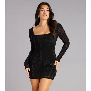 Yesenia Formal Rhinestone Mini Dress