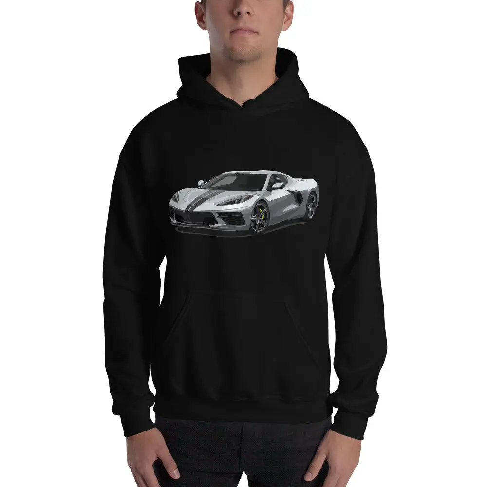 2020 C8 Blade Silver Metallic Unisex Hoodie