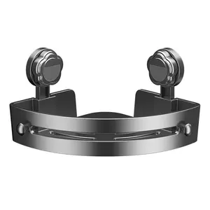 3-Pack Gun Abs Triangular Suction Cup Shower Caddy, 3-Tier Corner Shelves, No Drilling Bathroom Organizer, 40lbs Load Capacity, Bathroom Accessories Organizer