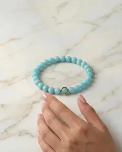 Natural Aquamarine Crystal Bracelet Clarity & Calm