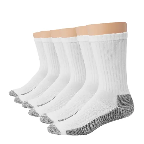 Hanes Men's Big & Tall Work Crew Socks 6-pairs Underwear Multi Pack Comfortable Fit Soft Stretch Fabric Breathable Hmw184