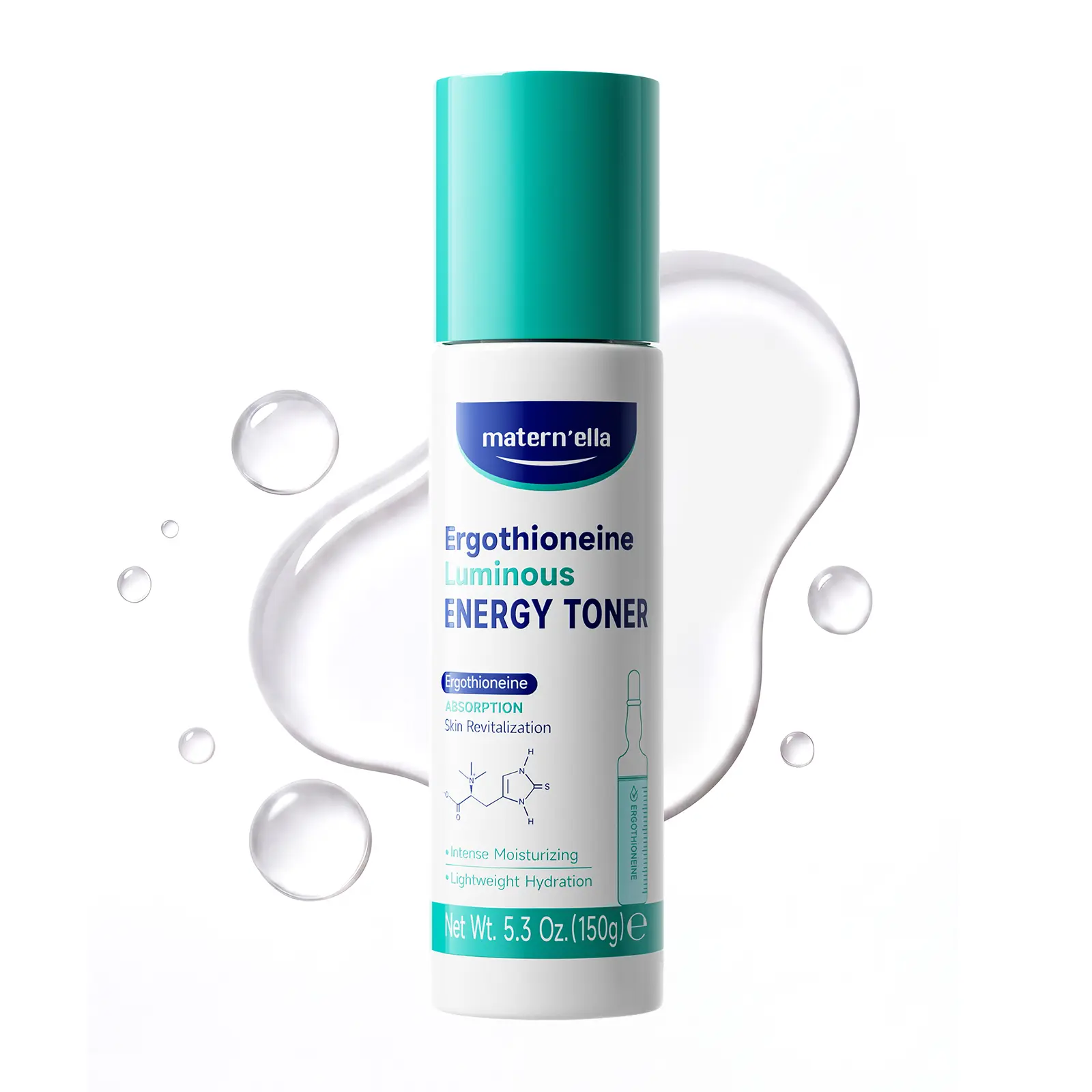 Matern'ella Ergothioneine Luminous Energy Toner 5.3 Oz Extreme Moisturizing Lightweight Hydration