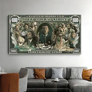 The Wolf of Wall Street Classic Movie Poster, Inspirational Artwork, Money Theme Wall Art Decor Decoration Artistic Print Design