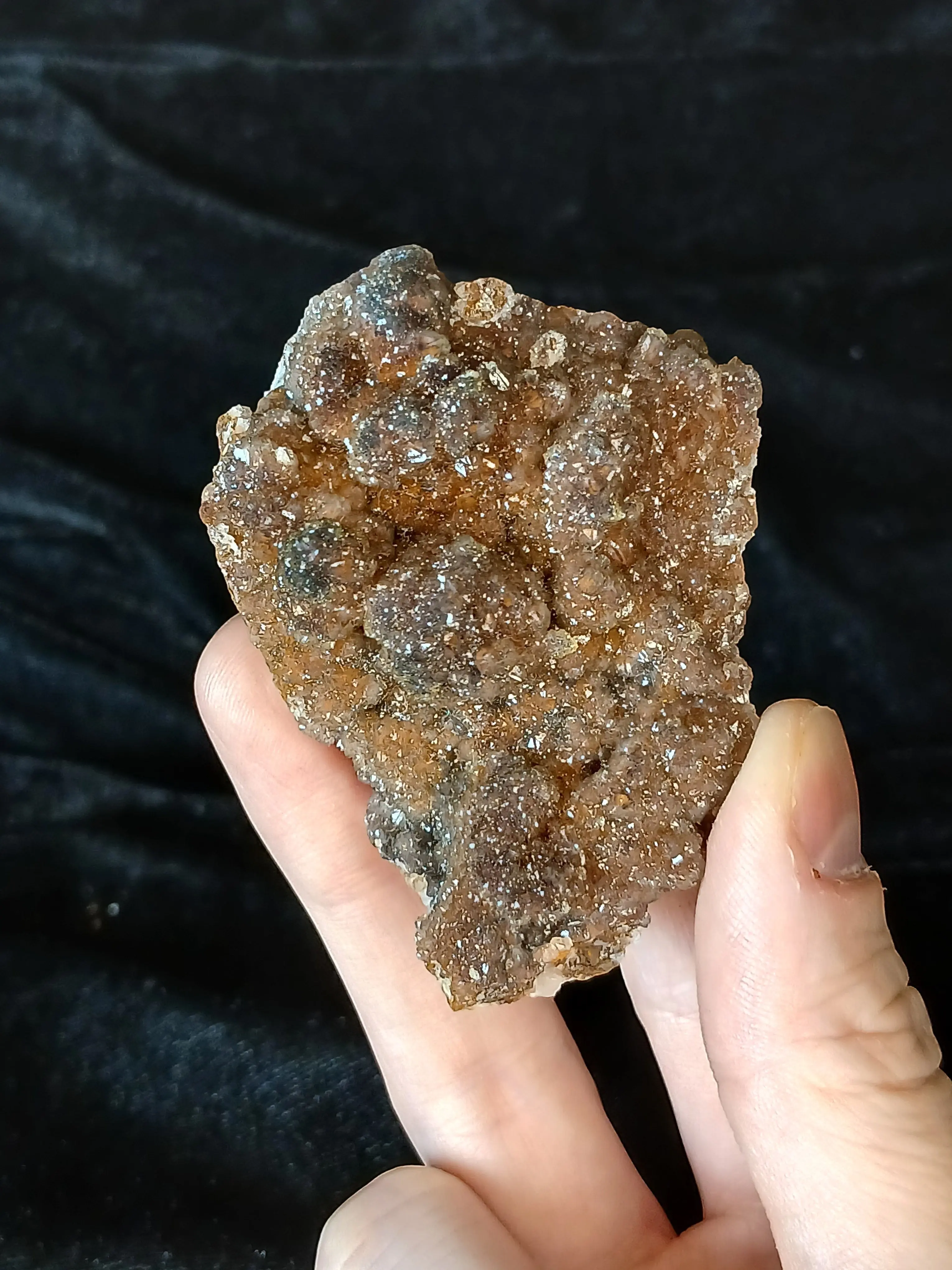 Peachy Manganese Druzy Quartz