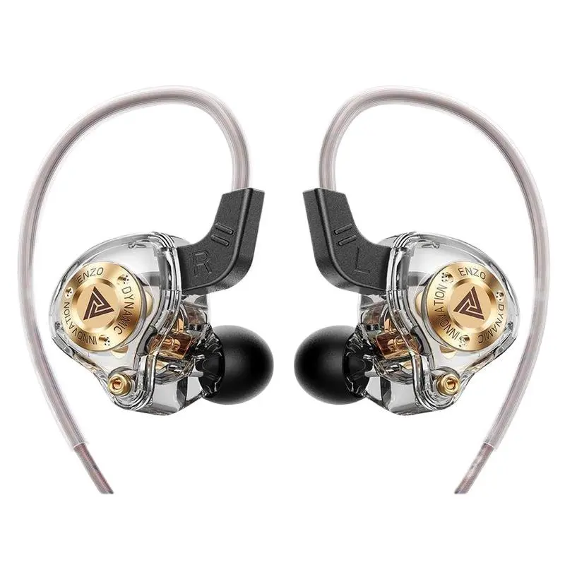 QKZ ENZO 2025 HiFi Wired Earphones – Noise-Cancelling Gaming Headset with Mic, 8D Stereo Sound, Bass-Boosted for Sports/Gym gym sport game