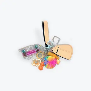 Orange Sensory Fidget Keychain