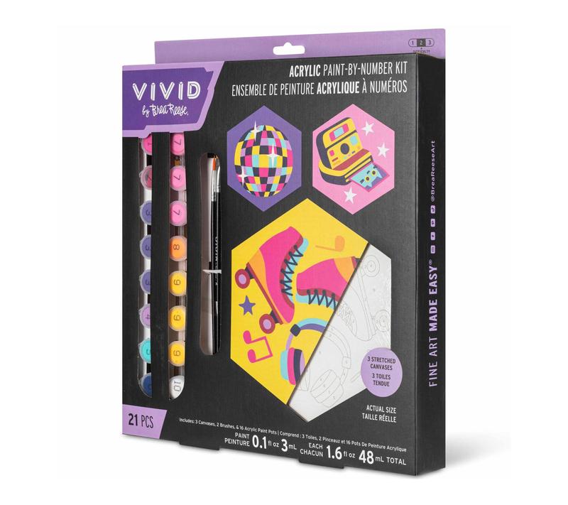 Vivid by Brea Reese Acrylic Retro 70's Paint ByNumber Kit