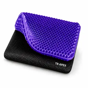 TR APEX Cooling Gel Seat Cushion for Summer, Honeycomb Breathable Dual Layer Seat Pad, Anti-Slip Tailbone & Hip Pressure Relief Cushion for Car, Office Chair, Father’s Day Gift
