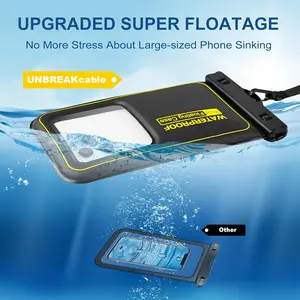Ipx8 Waterproof Floating Phone Bag with Lanyard, Universal Case for iPhone 15 Pro Max/14 Pro/13/12/11, Samsung S23/s22, Xiaomi, Up to 6.8 Inches