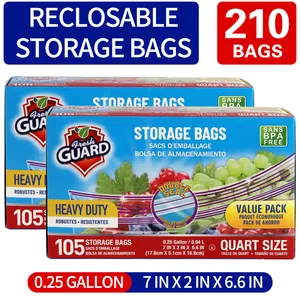 Reusable sealable storage bag 210/90/60 count seal storage bag-Food classification storage-Daring fruit, grain, vegetables meat Kitchen Organizers