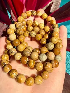 10mm Picture Jasper Stretch Bracelet – Natural Gemstone Beads, Earthy & Grounding