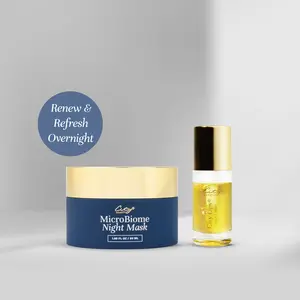 City Beauty Nighttime Nourishment Duo – Overnight Skincare Set with MicroBiome Night Mask & City Lips Night Oil | Supports Visibly Smoother, Plumper Skin & Lips While You Sleep