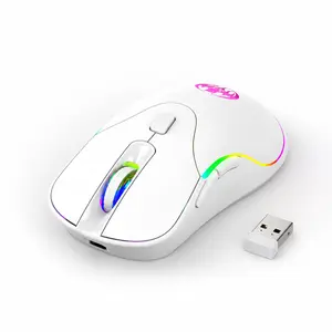 M37 Wireless RGB Mouse, 2.4GHz Rechargeable Gaming Mouse with Quiet Clicks, 6 Buttons, Adjustable DPI for PC Laptop