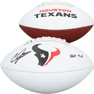 Andre Johnson Houston Texans Autographed Franklin White Panel Football with "HOF 2024" Inscription - Fanatics Authentic Certified