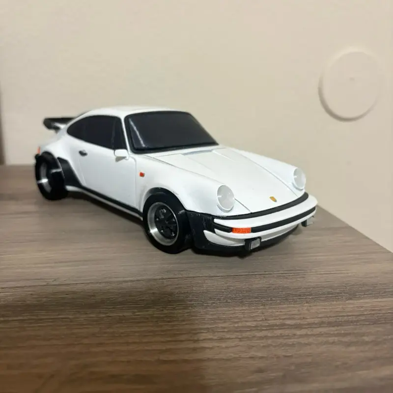 1985 Porsche 930 3D-Printed Model, Collectible Car Replica for Automotive Enthusiasts