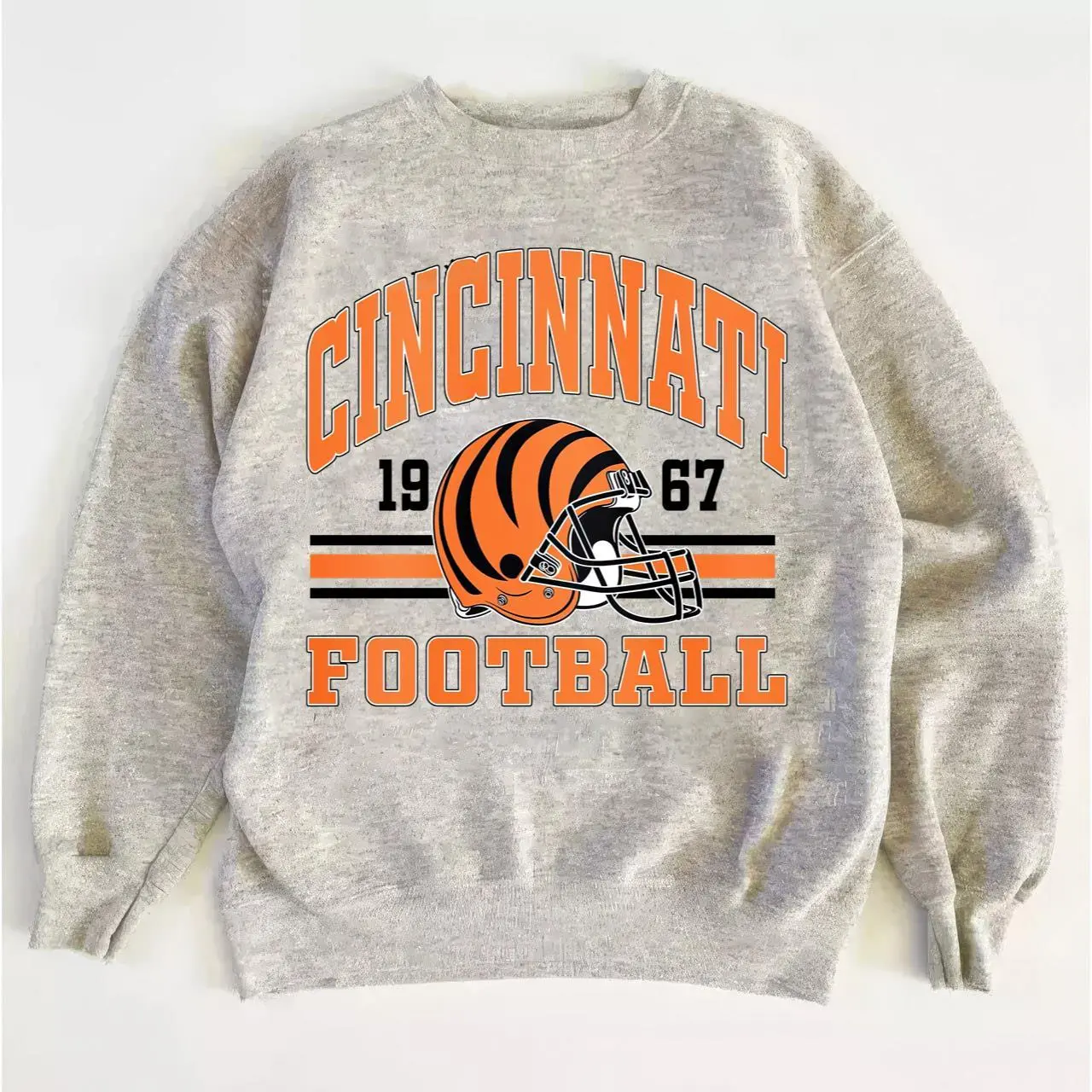 Cincinnati Retro Crewneck Sweatshirt, Classic Game Day Pullover for True Fans