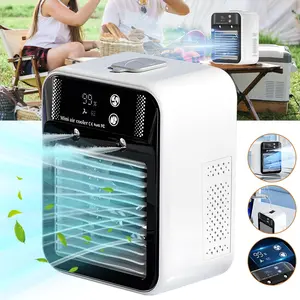 Portable Air Conditioners, Rechargeable Mini Cooling Fan Evaporative Air Cooler With 2 Speeds, Unit 2 Cool Air Spray, Digital Display, Portable AC Fan for Bedroom Office Camping