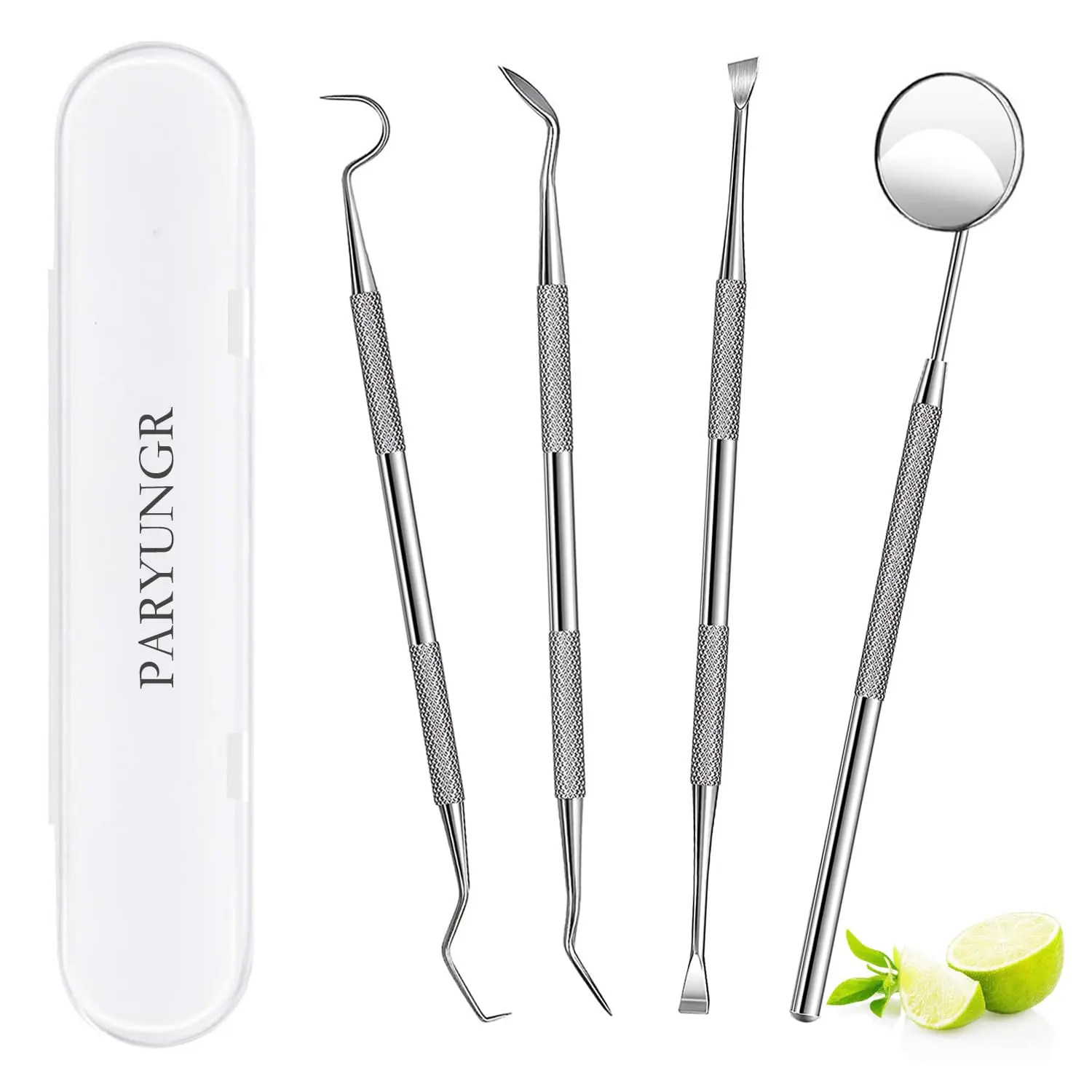 [New Deal] Dental Tools, Professional Teeth Cleaning Oral Care Hygiene Kit, Stainless Steel Dental Pick Tooth Scraper Tartar Plaque Remover for Dentist, Personal, Pet Use with Storage Box Cleansing