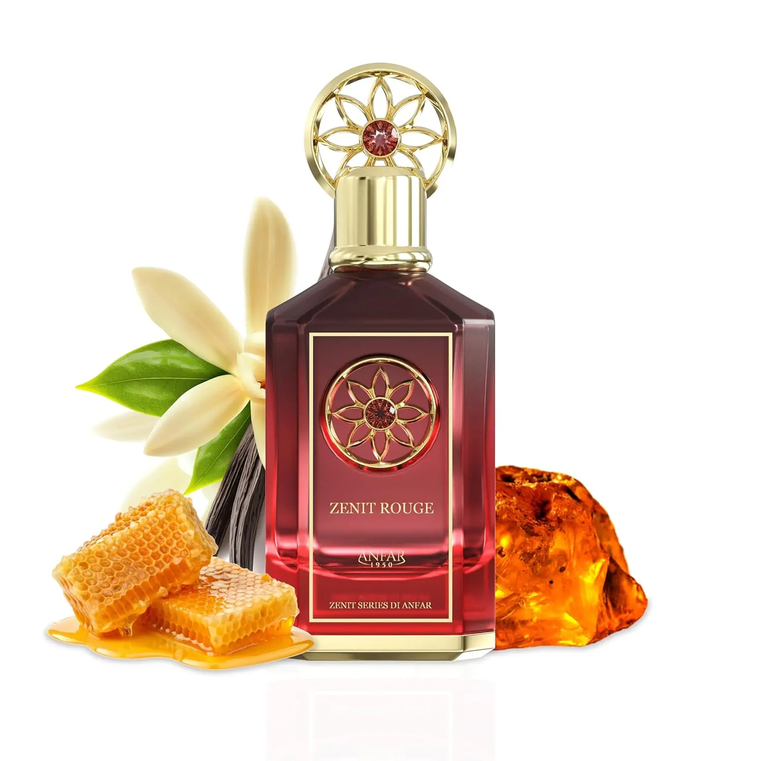 Anfar 1950 Zenit Rouge Extrait de Parfum 3.4 fl oz Unisex Top Notes Coconut & Honey Middle Notes Vanilla 100ML Exotic Fragrance