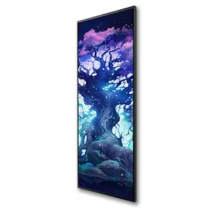 Pictorem Artistic "Make A Wish" Framed Turquoise Wall Art Print, 16x48 in, Home Decor Decoration, Artwork Photo, Ideal Home Supplies Gift for Rooms
