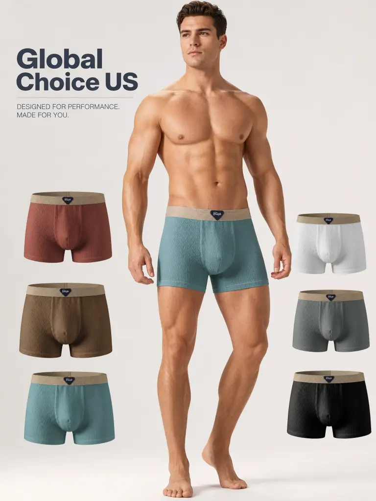Men's Houndstooth Nylon Boxer Briefs (4/6 Pack) - Quick Dry, Moisture-Wicking, Ultra-Soft, Breathable, High-Elasticity, Non-Restricting, No Ride-Up, Odor Resistant, Athletic Fit, Universal, XXL, Anti-Odour