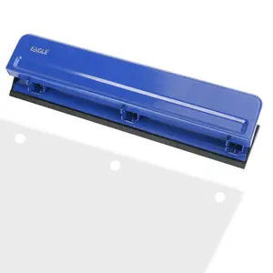 3-Hole Metal Hole Puncher with Sharp Punch, High Capacity Design for Smooth Cutting, Non-Slip Base with Shredded Paper Storage，Standard Three-hole Spacing，For Home, Office Loose-Leaf Punching