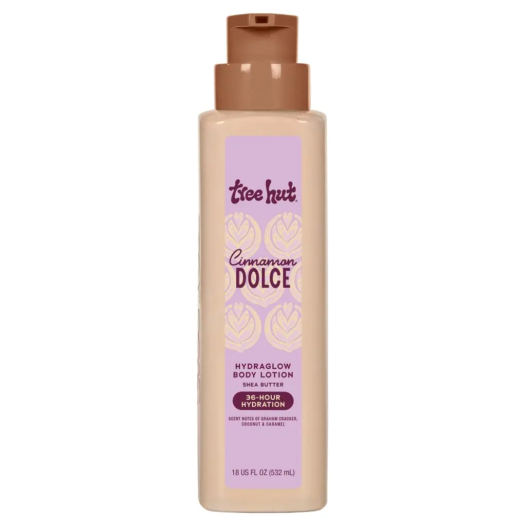 Tree Hut Body Lotion Cinnamon Dolce, Cozy Cinnamon Scent, 18 Fl Oz | Nourishing & Moisturizing Daily Body Lotion with Shea Butter, Lightweight, Non-Greasy Formula, Long-Lasting Hydration