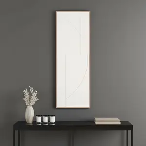 HomeRoots 653970 White Geo Brown Shadowbox Wall Art