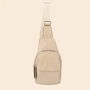 Vegan Leather Flap Sling Bag