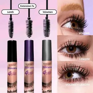 PROSA 3-in-1 Mascara Set of 3 - Lash Lengthening, Volumizing & Defining Wands for Thicker Lashes - Waterproof Formula - Intense Black - Cruelty-Free - 13 g Each Wand Daily Cosmetic Makeup